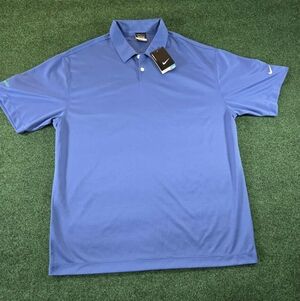 Nike Dri-Fit Golf Polo Shirt Mens Blue Short Sleeve Size XL Culpeper Virginia